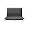 Armen Living Marquis 3 Piece Queen Size Platform Bed Frame Bedroom Set in Oak Wood with Faux Leather Headboard SETMUBDGRQN3A - alternate 2